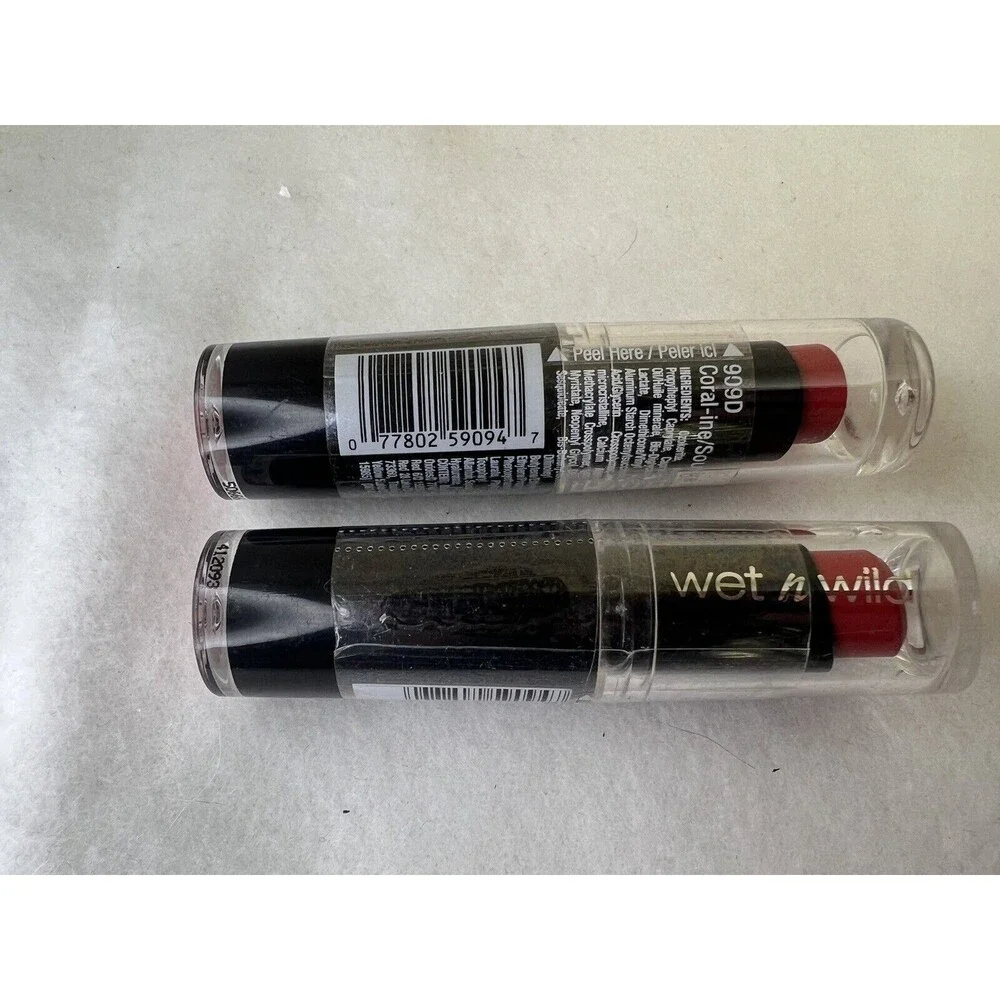 Wet‎ N Wild Megalast Lipstick #909D Coral-ine Lot Of 2 New Sealed